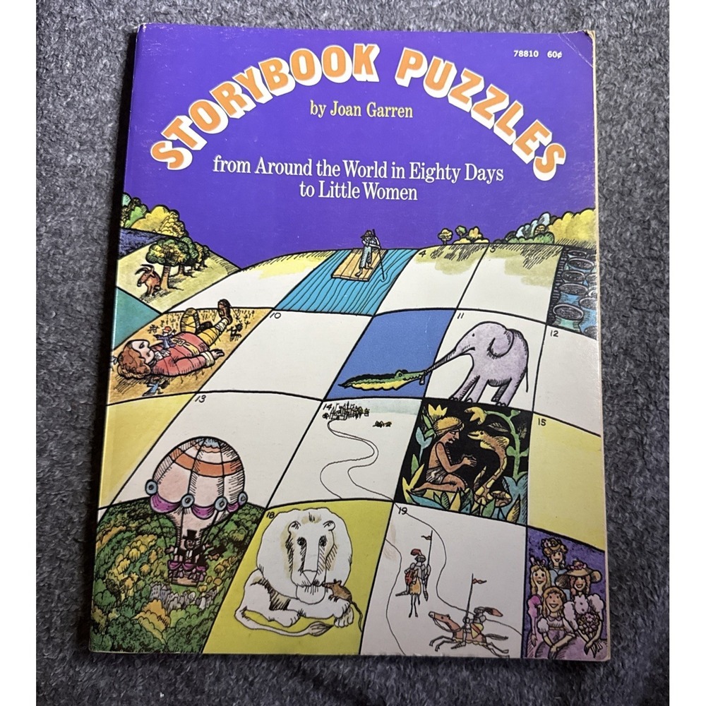 Vintage‎ 1972 Storybook Puzzles Joan Garren Unused Activity Book